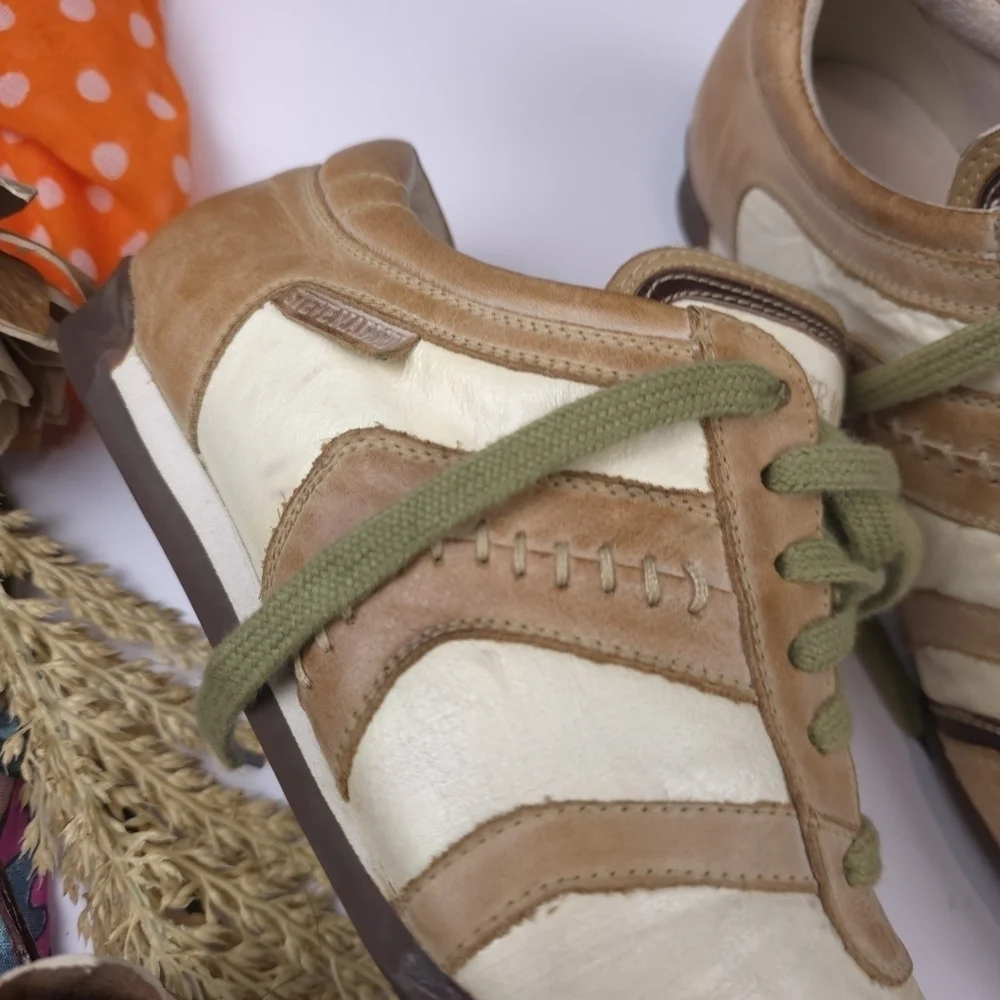 Steve Madden Men Beige and Brown Casual Sneakers Sz 8.5